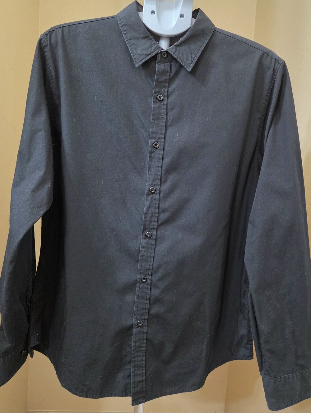 Beverly Hills Polo Club Men's Black Button-Down Dress Shirt